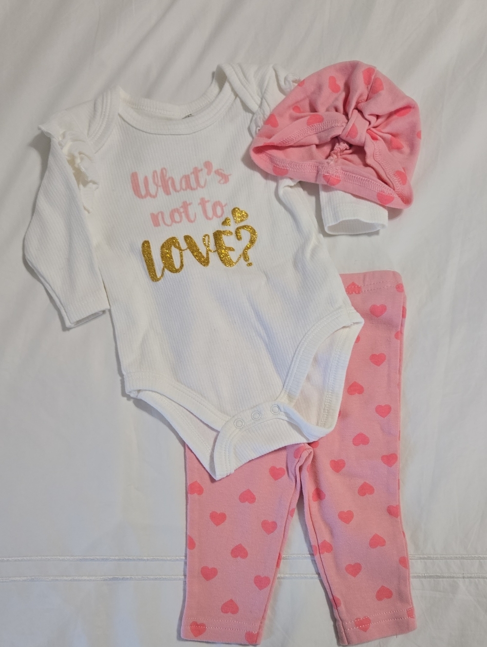 Rene Rofe white and pink love outfit